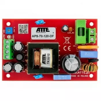 Adaptador de corriente SMPS 12V 6A 72W ATTE APS-70-120-OF