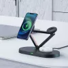 Cargador inalámbrico Qi de 15W ACEFAST para iPhone compatible con MagSafe, soporte para Apple Watch y Apple AirPods, magnético, negro