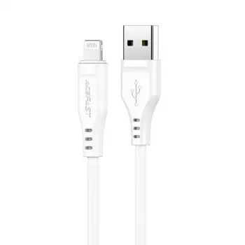Cable Acefast Apple Lightning a USB 1,2m 2,4A MFI blanco
