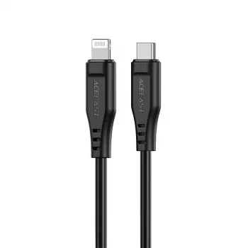 Cable Acefast de Apple Lightning a USB-C 1,2m 30W 3A con certificación MFI para carga rápida y sincronización de datos negro