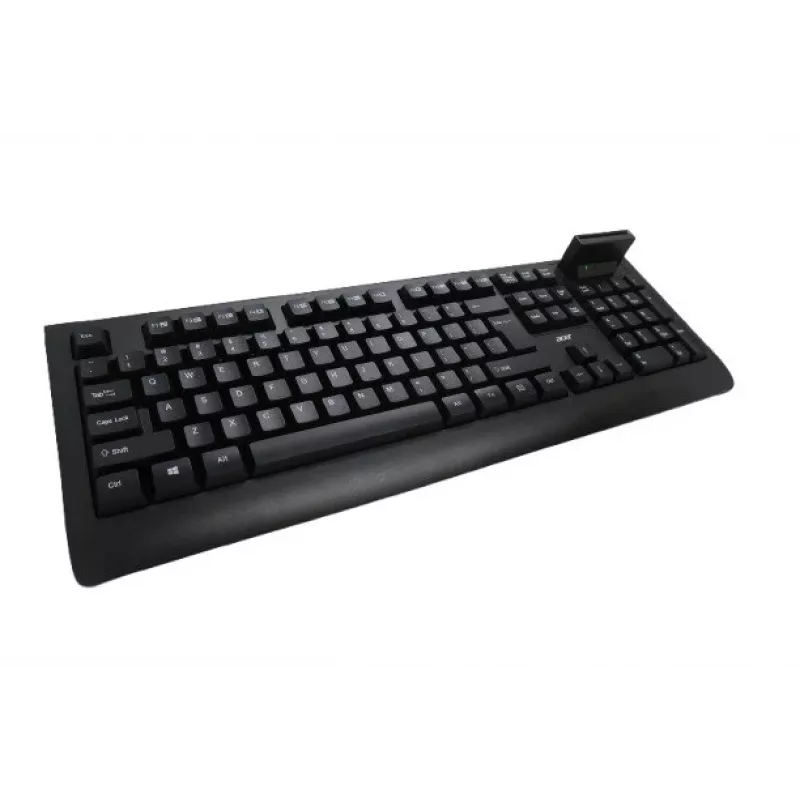 Acer AKW320 Teclado con cable con lector de tarjeta inteligente, distribución US-International, Negro