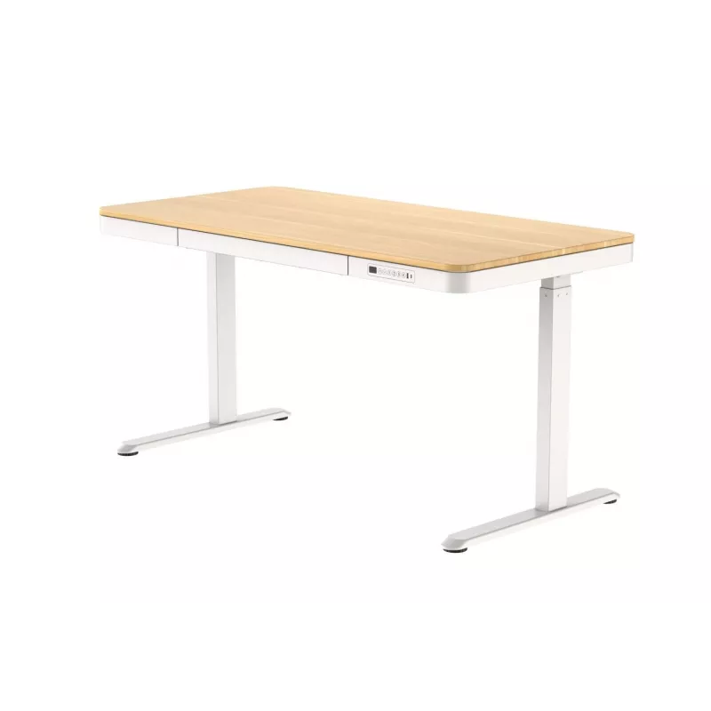 Escritorio de altura regulable eléctrico ACJ ACTIVEJET 120x60 ET119S blanco/roble