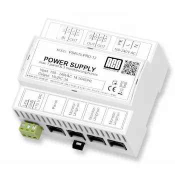 Fuente de alimentación de vídeo ACO PS45-15-PRO-13 DIN 15V, 3A
