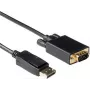 ACT Cable de conversión DisplayPort conector macho a VGA conector macho de 2m (AK3999)