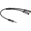 ACT AC3620 Cable divisor de audio 0,15 m conector macho de 3,5 mm a 2x conector hembra Negro