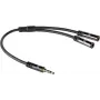 ACT AC3620 Cable divisor de audio 0,15 m conector macho de 3,5 mm a 2x conector hembra Negro
