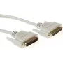 ACT AK4066 Cable serie RS-232 straight-through de 10 m, conector macho DB25 a conector hembra DB25, sobremoldeado, doble apantallado