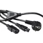 ACT AK5166 cable de alimentación adaptador en Y Schuko a C13 + C5 1,8 m negro