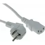 ACT AK5402 Cable de alimentación blanco 1m CEE 7/7 a IEC C13