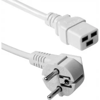 ACT AK5413 Cable de alimentación blanco 0,6 m CEE 7/7 a IEC C19