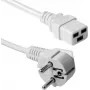 ACT AK5413 Cable de alimentación blanco 0,6 m CEE 7/7 a IEC C19