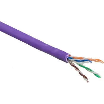 ACT Cat 6 U/UTP Cable de instalación sólido, LSZH, CPR Dca, 24AWG, violeta, 305m (XS6003)