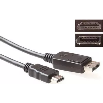 ACT Cable de conversión DisplayPort a HDMI 1 m 4K@30Hz conectores con baño de oro AK3988