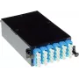 ACT FA2053 casete multimodo MTP/MPO a LC de 12 fibras, polaridad tipo B, carcasa de metal negra, montaje en rack 1U