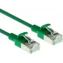Cable de red patch slimline datacenter ACT Green, 0,15 m, LSZH U/FTP CAT6A, snagless, con conectores RJ45 (DC7730)