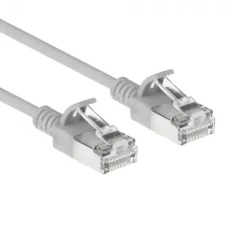 ACT Gris Cable de parcheo LSZH S/FTP CAT6A Slimline Snagless de 2,5 m (DB7053)