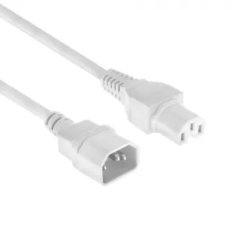 ACT Cable de alimentación C14 - C15 blanco 2,5 m (AK5389)