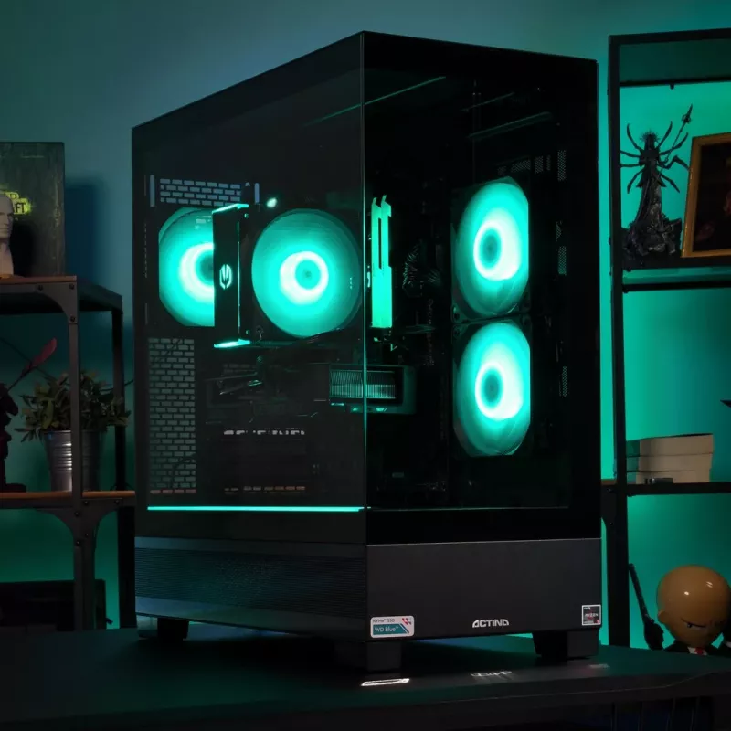 ACTINA PC AMD Ryzen 5 5600X 32 GB DDR4-SDRAM 1 TB SSD NVIDIA GeForce RTX 5060 torre Midi negra