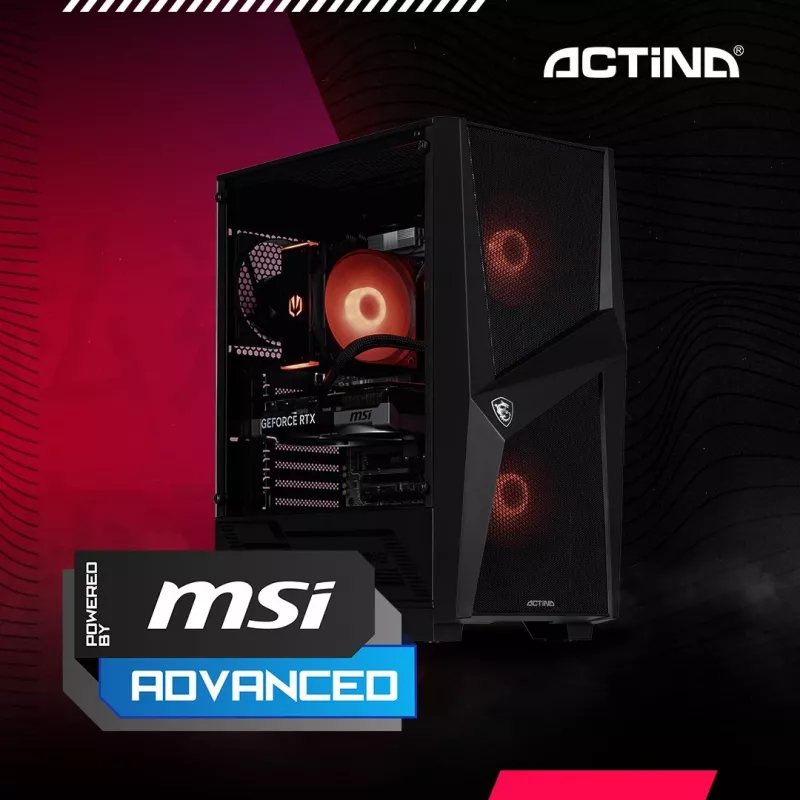 ACTINA PC AMD Ryzen 7 8700F 32 GB DDR5-SDRAM 1 TB SSD NVIDIA GeForce RTX 5060 torre Midi negra