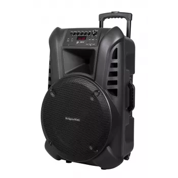 ACTIVE KEY Altavoz activo con 2 micrófonos inalámbricos UHF, SD, Bluetooth, FM, USB, 60 vatios
