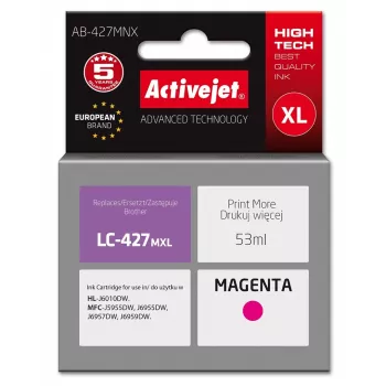 Activejet AB-427MNX Brother LC-427MXL Cartucho de tinta magenta compatible, alto rendimiento, 53 ml, serie Supreme
