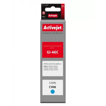 Activejet AC-G46C Cartucho de tinta compatible para Canon, cian, 135 ml, serie Supreme, equivalente a Canon GI-46C