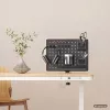Activejet APB-002B Organizador de escritorio giratorio con panel perforado, Negro mate