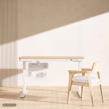 Activejet APB-002W Organizador de escritorio giratorio con panel perforado, Gris y Blanco