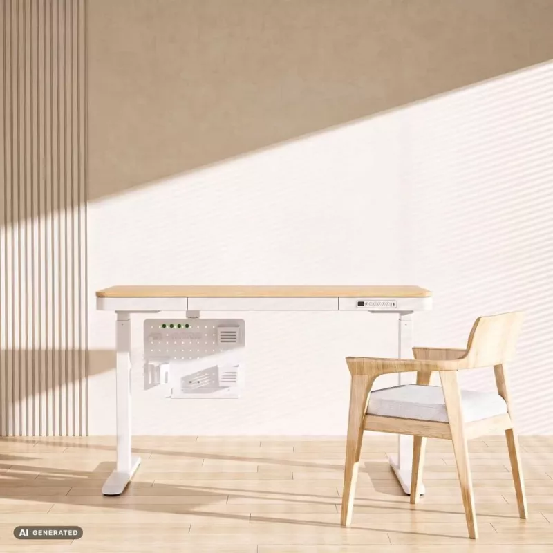 Activejet APB-002W Organizador de escritorio giratorio con panel perforado, Gris y Blanco