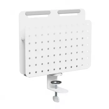 Activejet APB-006W Organizador de escritorio giratorio con panel perforado, Gris y Blanco