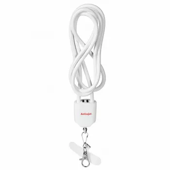 Activejet Lanyard con cable de carga 3 en 1, blanco