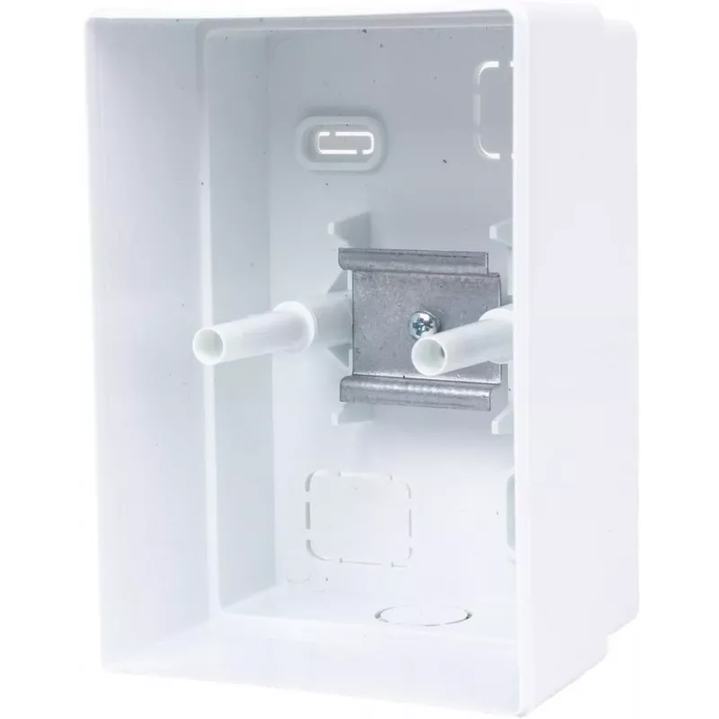 Caja de distribución de superficie ADELID RM-NT-02T, 2 módulos, IP40, puerta transparente