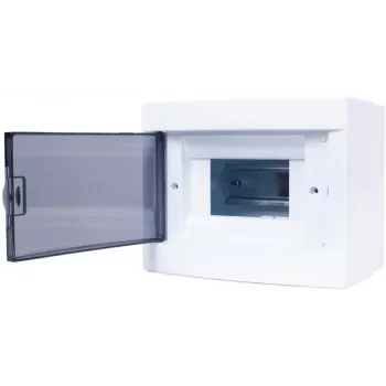 ADELID RM-NT-06T caja de distribución de superficie, 6 módulos, 1 fila, IP40, blanco/gris