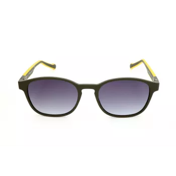 ADIDAS AOR030-030000 Gafas de sol rectangulares de hombre - Montura negra, lentes grises, 52/19/145 mm