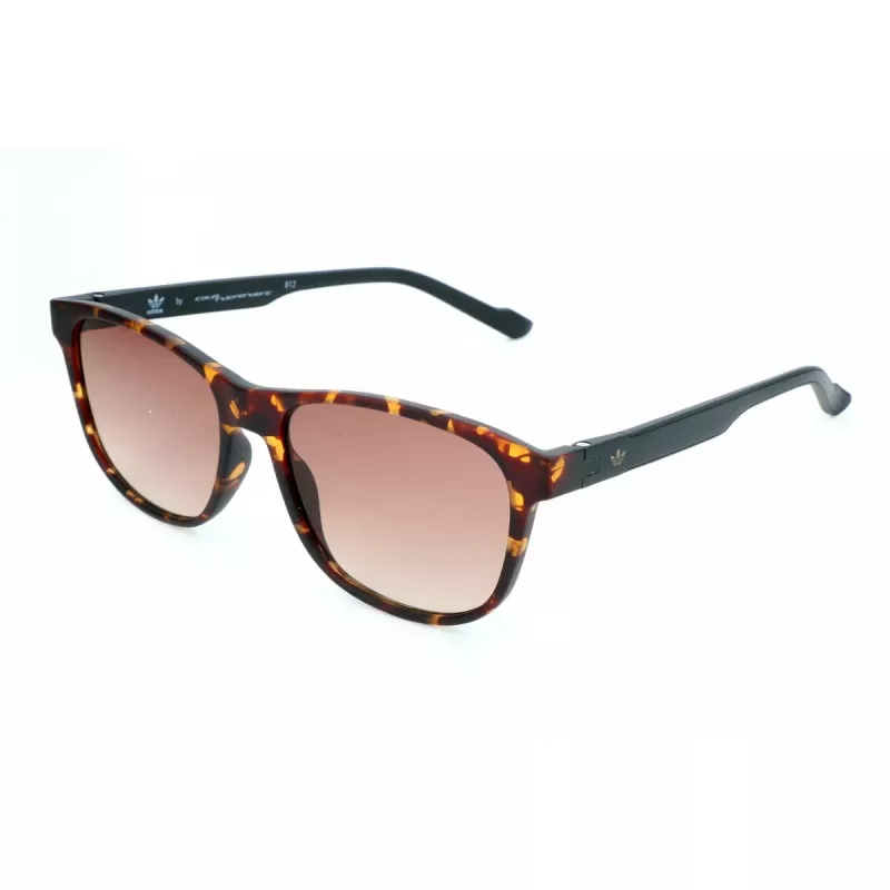 Gafas de sol de hombre ADIDAS AOR031-092009, rectangulares, montura negra mate, lentes grises, 54/16/145 mm