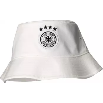 adidas DFB Sombrero de pescador blanco Alemania Selección Nacional algodón escudo bordado KV5940
