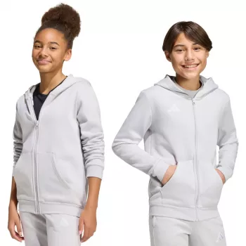 adidas Entrada 26 Sudadera con capucha con cremallera completa niños gris claro KH1779 152cm