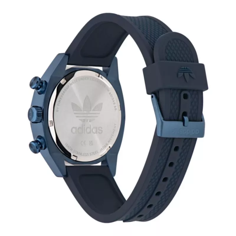 Reloj cronógrafo de cuarzo Adidas hombre AOFH23004 Code One Chrono 43 mm silicona negra