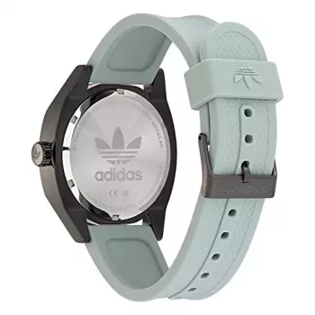 Adidas Reloj digital de cuarzo de hombre AOFH22001 43mm negro acero inoxidable reciclado y silicona