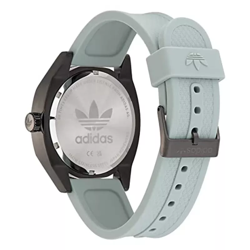 Adidas Reloj digital de cuarzo de hombre AOFH22001 43mm negro acero inoxidable reciclado y silicona