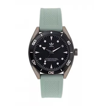 Adidas Reloj digital de cuarzo de hombre AOFH22001 43mm negro acero inoxidable reciclado y silicona