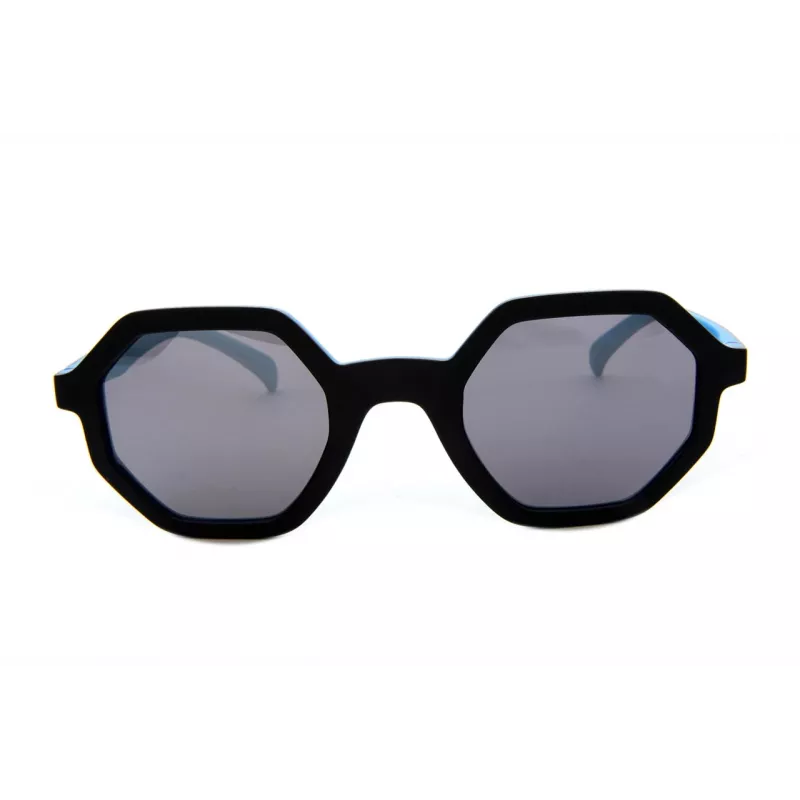 Gafas de sol unisex Adidas Originals AOR020-009027 rectangulares, montura negra, lentes grises, 48 mm