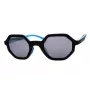 Gafas de sol unisex Adidas Originals AOR020-009027 rectangulares, montura negra, lentes grises, 48 mm
