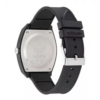Adidas Originals Digital Two reloj digital unisex AOST22039 38mm plata acero inoxidable silicona negra