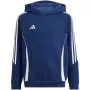 adidas Tiro 24 sudadera con capucha para niños - azul marino, talla 140 cm