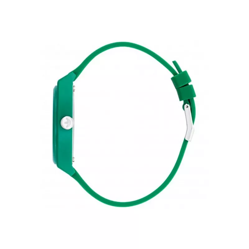 Adidas Unisex AOST22032 Reloj analógico de cuarzo de 38 mm - Correa de silicona negra