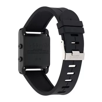 Adidas Unisex AOST23568 Reloj analógico de cuarzo 31 mm negro con silicona