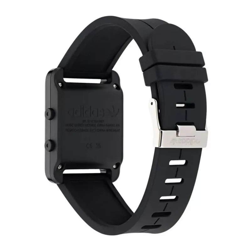 Adidas Unisex AOST23568 Reloj analógico de cuarzo 31 mm negro con silicona