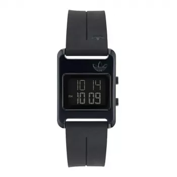 Adidas Unisex AOST23568 Reloj analógico de cuarzo 31 mm negro con silicona