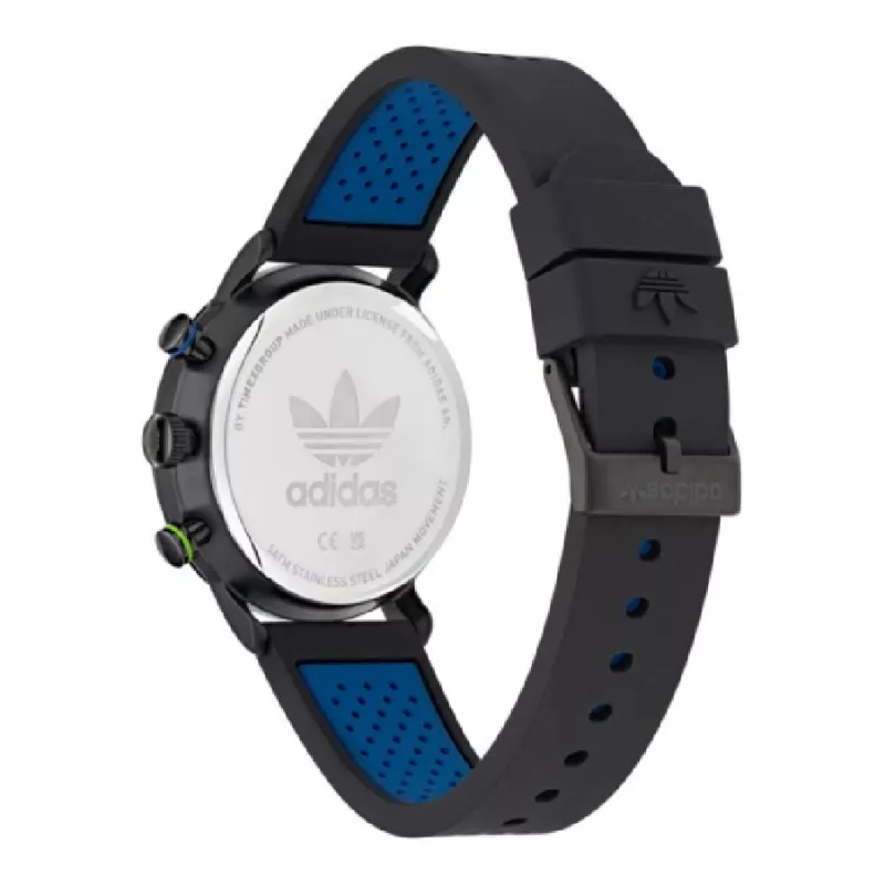 Adidas Reloj digital unisex AOSY23021 40mm correa de silicona negra